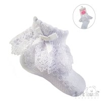 S342: White Lace Ankle Socks (0-12 Months)